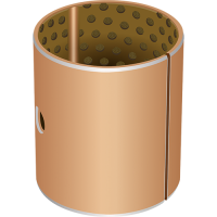 Bague cylindrique GGB DX10 en métal-polymère avec rainure et alésage pour usage intensif et environnements difficiles